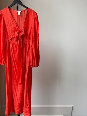 h&m crepe dress red H&M | Dresses | Nwt Red Dress Hm Size 36